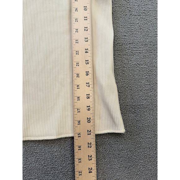 Theory Women's Small Petite Cream White Ribbed Tank Top Samek Belsay Sleeveless - Picture 6 of 13